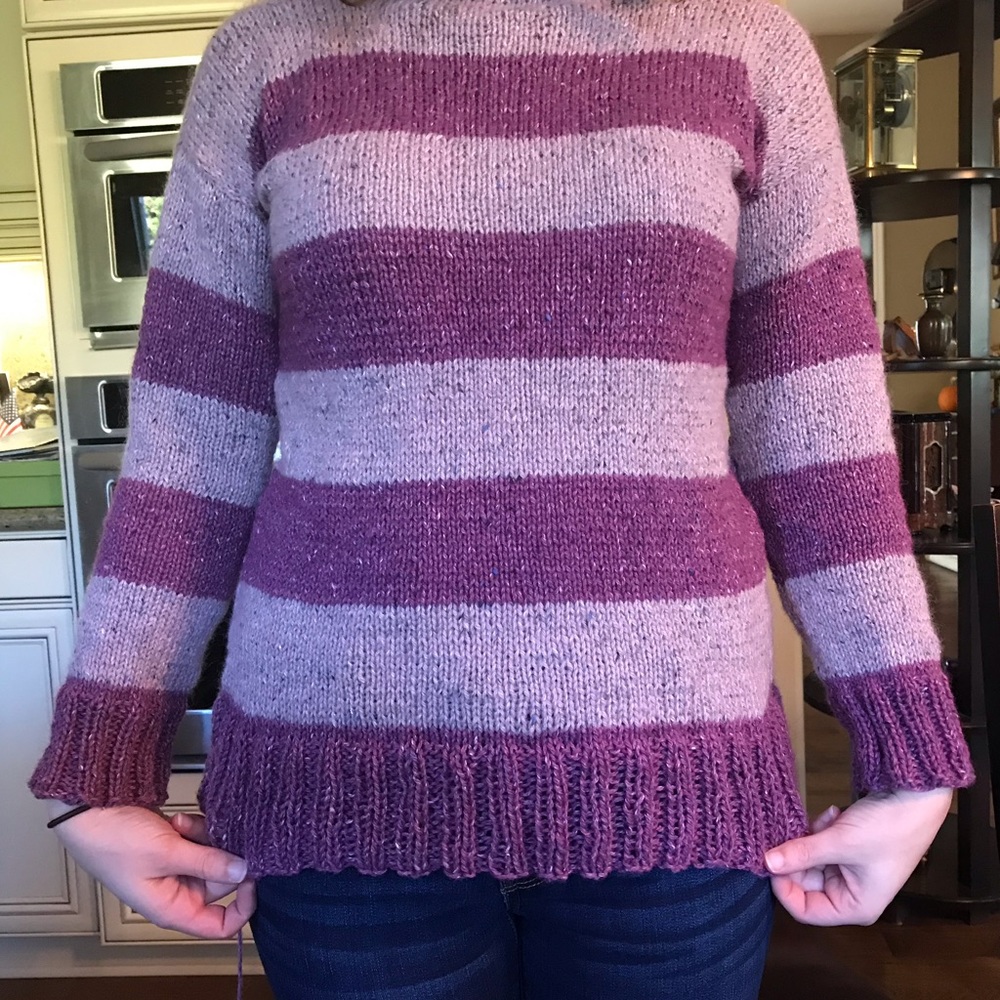 Women’s handmade, hand knitted pullover sweater